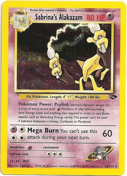 Sabrina's Alakazam (16/132) [Gym Challenge]