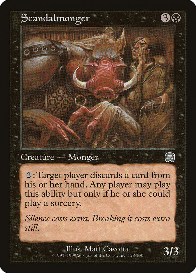 Scandalmonger [Mercadian Masques] (MMQ 158)