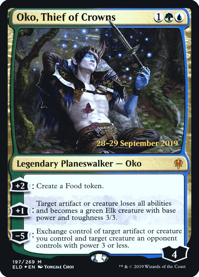 Oko, Thief of Crowns  [Throne of Eldraine Prerelease Promos] (PELD 197S)