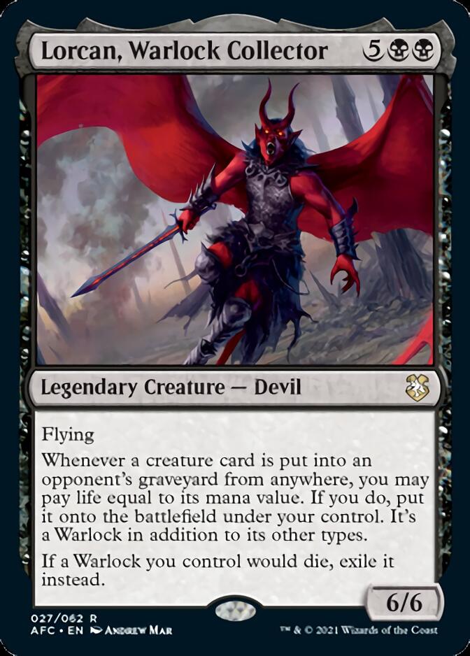 Lorcan, Warlock Collector [Dungeons & Dragons: Adventures in the Forgotten Realms Commander] (AFC 27)
