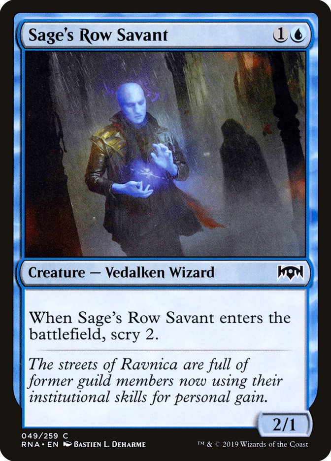 Sage's Row Savant [Ravnica Allegiance] (RNA 49)
