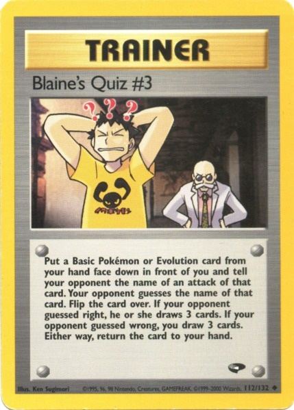 Blaine's Quiz #3 (112/132) [Gym Challenge]