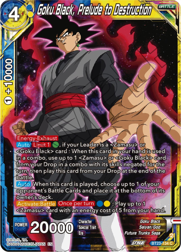 Zamasu, the Beginning of Despair (BT23-108) [Zenkai Series Set 06]