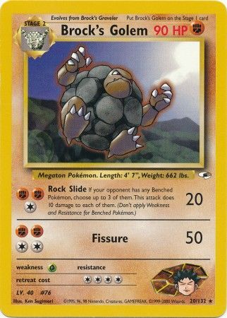 Brock's Golem (20/132) [Gym Heroes]