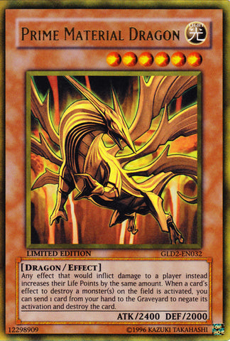 Prime Material Dragon [GLD2-EN032] Gold Rare
