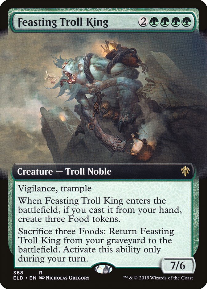Feasting Troll King (Extended Art) [Throne of Eldraine] (ELD 368)