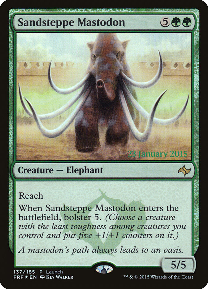 Sandsteppe Mastodon (Launch) [Fate Reforged Prerelease Promos] (PFRF 137)