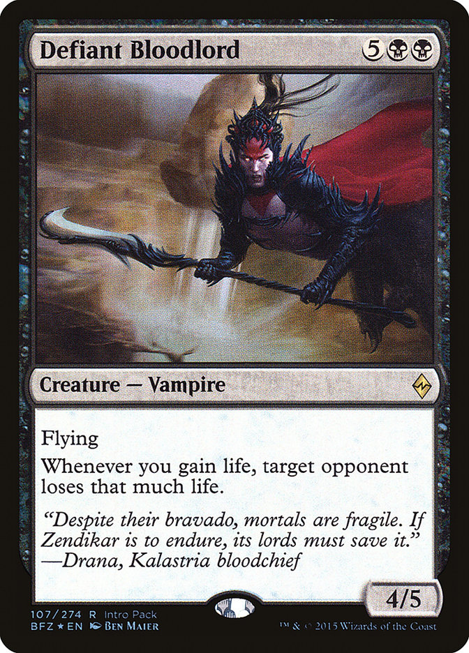 Defiant Bloodlord (Intro Pack) [Battle for Zendikar Promos] (PBFZ 107)