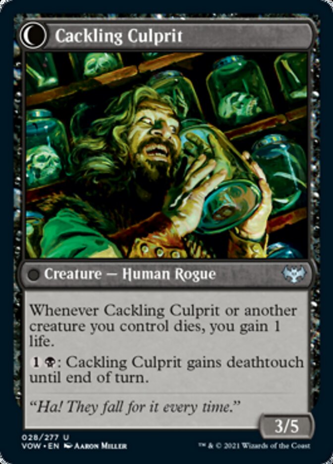 Panicked Bystander // Cackling Culprit [Innistrad: Crimson Vow] (VOW 28)