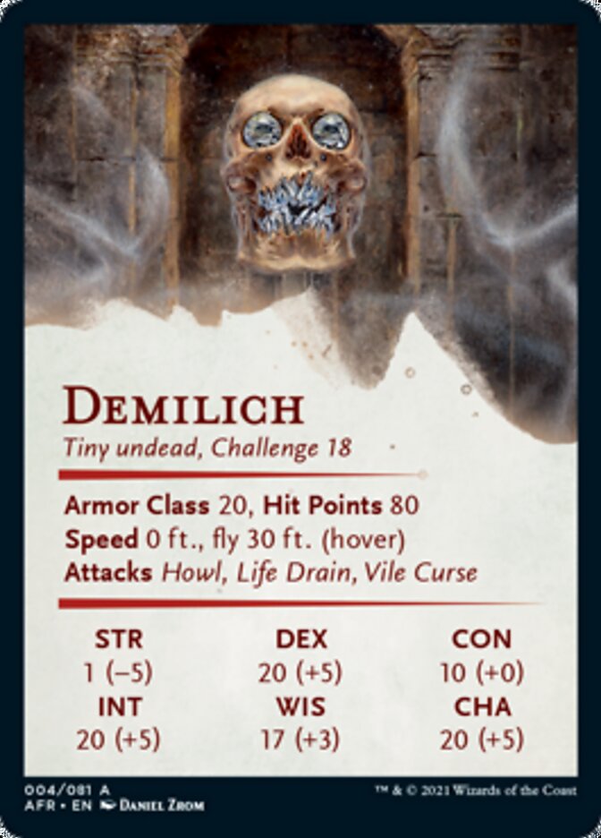 Demilich Art Card [Dungeons & Dragons: Adventures in the Forgotten Realms Art Series] (AAFR 4)
