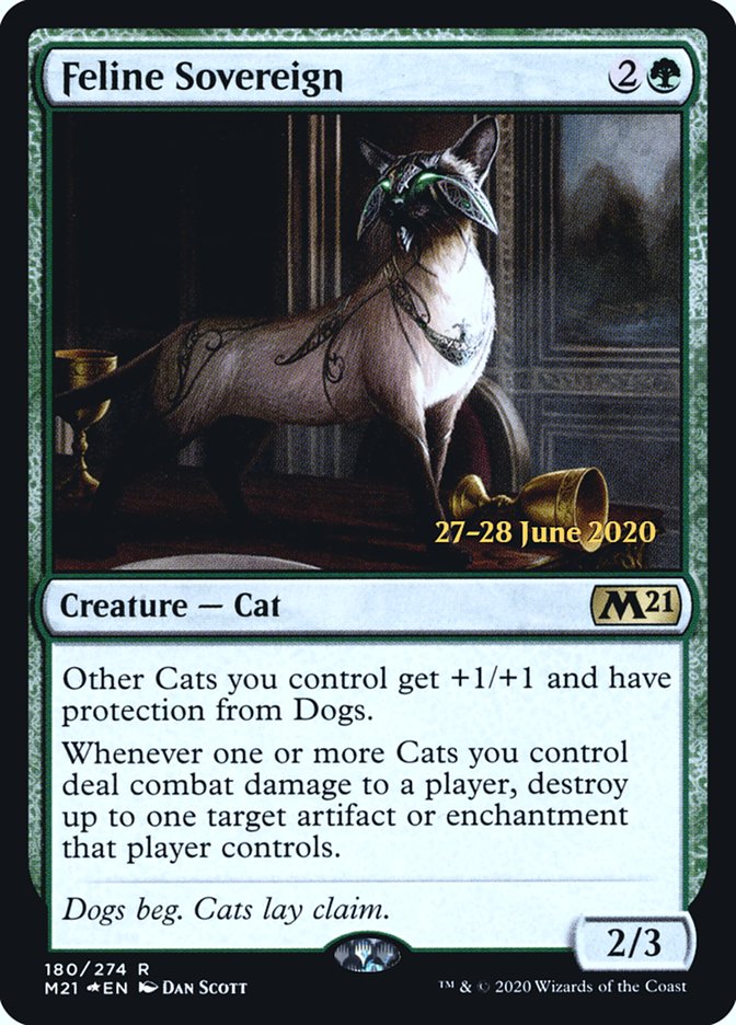 Feline Sovereign  [Core Set 2021 Prerelease Promos] (PM21 180S)