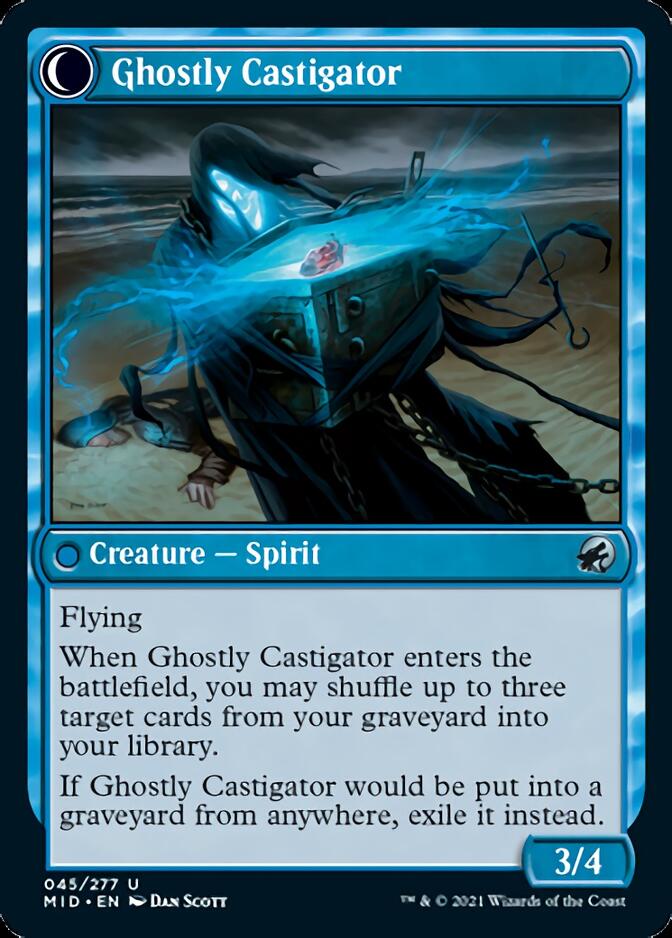 Covetous Castaway // Ghostly Castigator [Innistrad: Midnight Hunt] (MID 45)