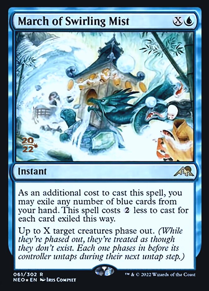 March of Swirling Mist [Kamigawa: Neon Dynasty Prerelease Promos] (PNEO 61)