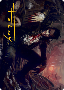 Arrogant Outlaw Art Card (Gold-Stamped Signature) [Innistrad: Midnight Hunt Art Series] (AMID 33)