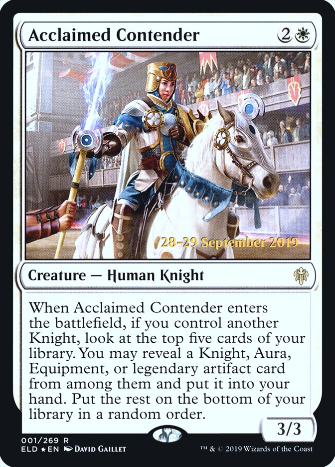 Acclaimed Contender  [Throne of Eldraine Prerelease Promos] (PELD 1S)