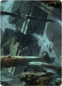 Swamp 3 Art Card [Zendikar Rising Art Series] (AZNR 15)