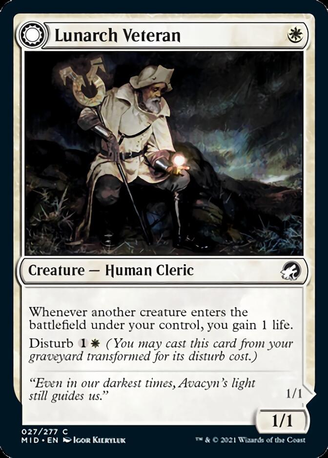 Lunarch Veteran // Luminous Phantom [Innistrad: Midnight Hunt] (MID 27)