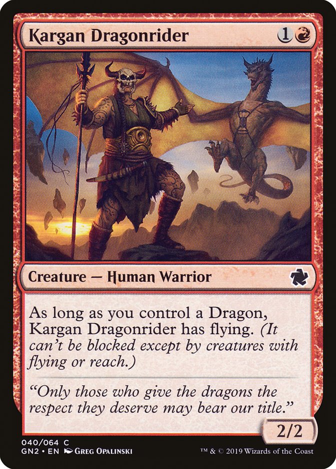 Kargan Dragonrider [Game Night 2019] (GN2 40)