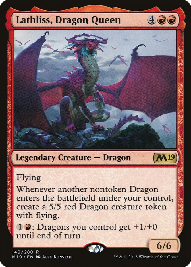 Lathliss, Dragon Queen [Core Set 2019] (M19 149)