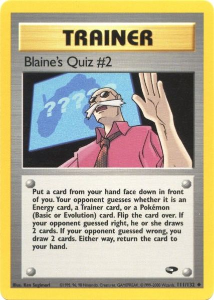 Blaine's Quiz #2 (111/132) [Gym Challenge]