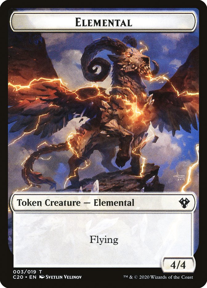 Kraken // Elemental (010) Double-sided Token [Commander 2020]