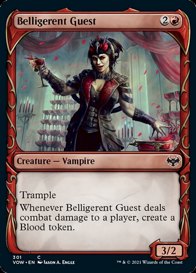Belligerent Guest (Showcase Fang Frame) [Innistrad: Crimson Vow] (VOW 301)