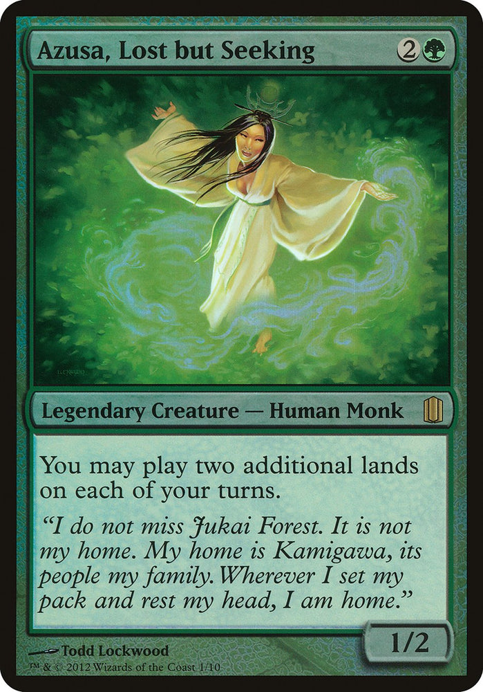 Azusa, Lost but Seeking (Commander's Arsenal) [Commander's Arsenal Oversized] (OCM1 1)