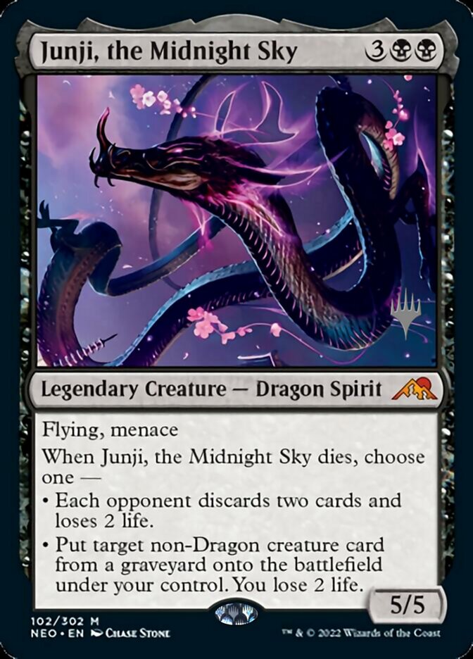 Junji, the Midnight Sky (Promo Pack) [Kamigawa: Neon Dynasty Promos] (PNEO 102)