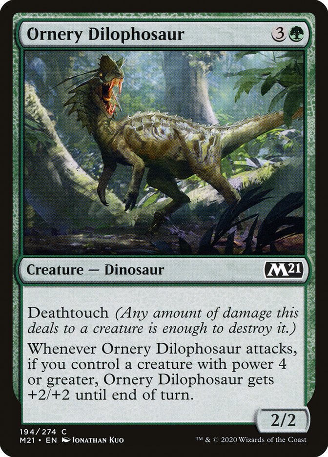 Ornery Dilophosaur [Core Set 2021] (M21 194)