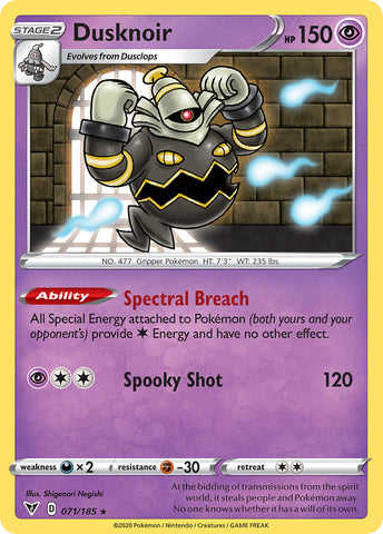 Dusknoir (71) [Sword & Shield: Vivid Voltage]