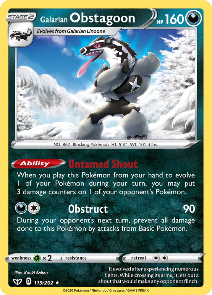 Galarian Obstagoon (119/202) [Theme Deck Exclusives]