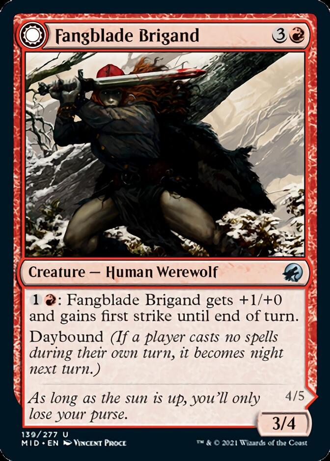Fangblade Brigand // Fangblade Eviscerator [Innistrad: Midnight Hunt] (MID 139)