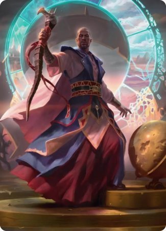 Teferi, Who Slows the Sunset Art Card [Innistrad: Midnight Hunt Art Series] (AMID 10)