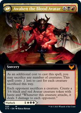 Extus, Oriq Overlord // Awaken the Blood Avatar (Extended) [Strixhaven: School of Mages] (STX 323)