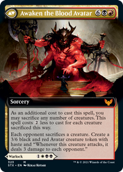 Extus, Oriq Overlord // Awaken the Blood Avatar (Extended) [Strixhaven: School of Mages] (STX 323)