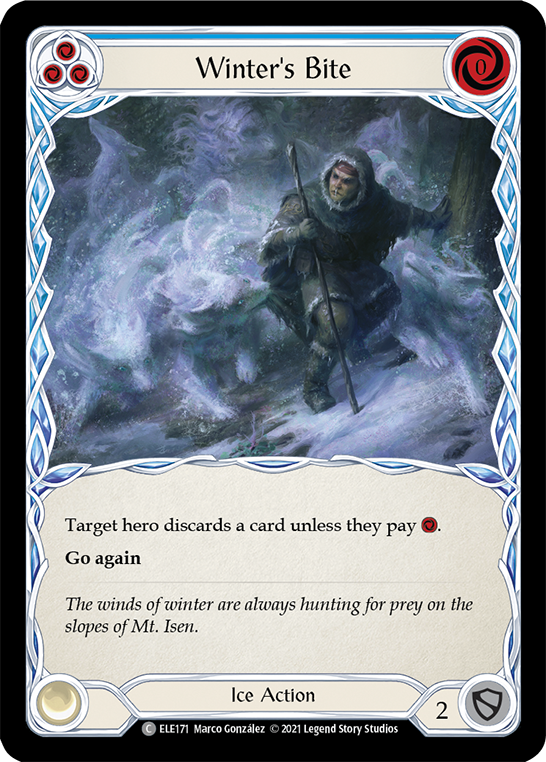Winter's Bite (Blue) [ELE171] 1st Edition Rainbow Foil