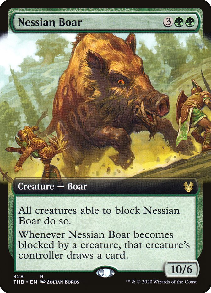 Nessian Boar (Extended Art) [Theros Beyond Death] (THB 328)