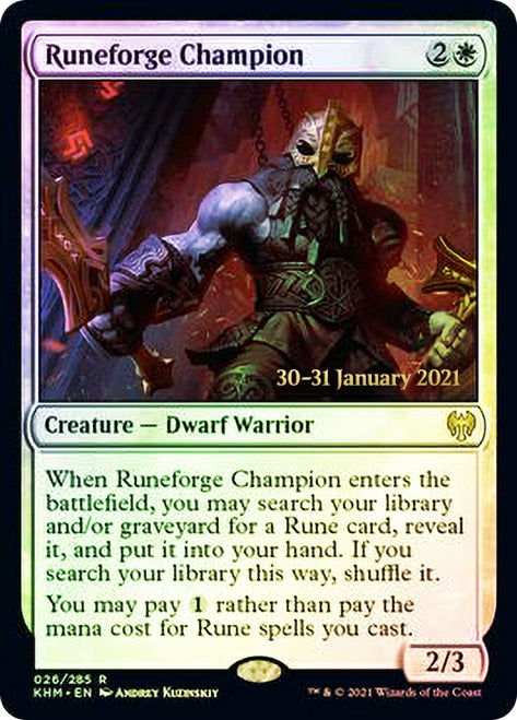 Runeforge Champion  [Kaldheim Prerelease Promos] (PKHM 26)
