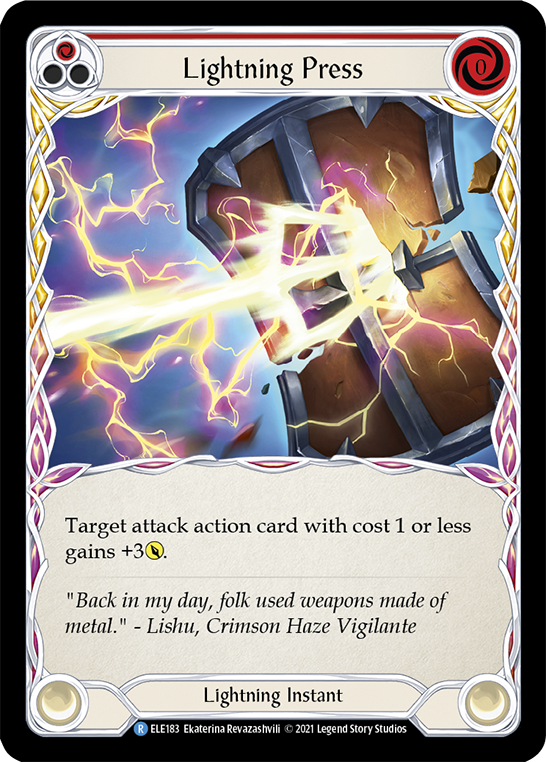 Lightning Press (Red) [ELE183] 1st Edition Rainbow Foil