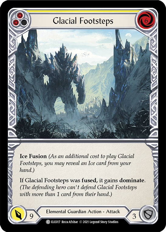 Glacial Footsteps (Yellow) [ELE017] 1st Edition Rainbow Foil
