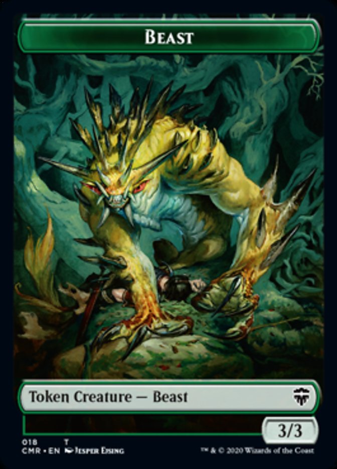 Beast (18) // Beast Token (19) [Commander Legends Tokens] (TCMR 18 // 19)