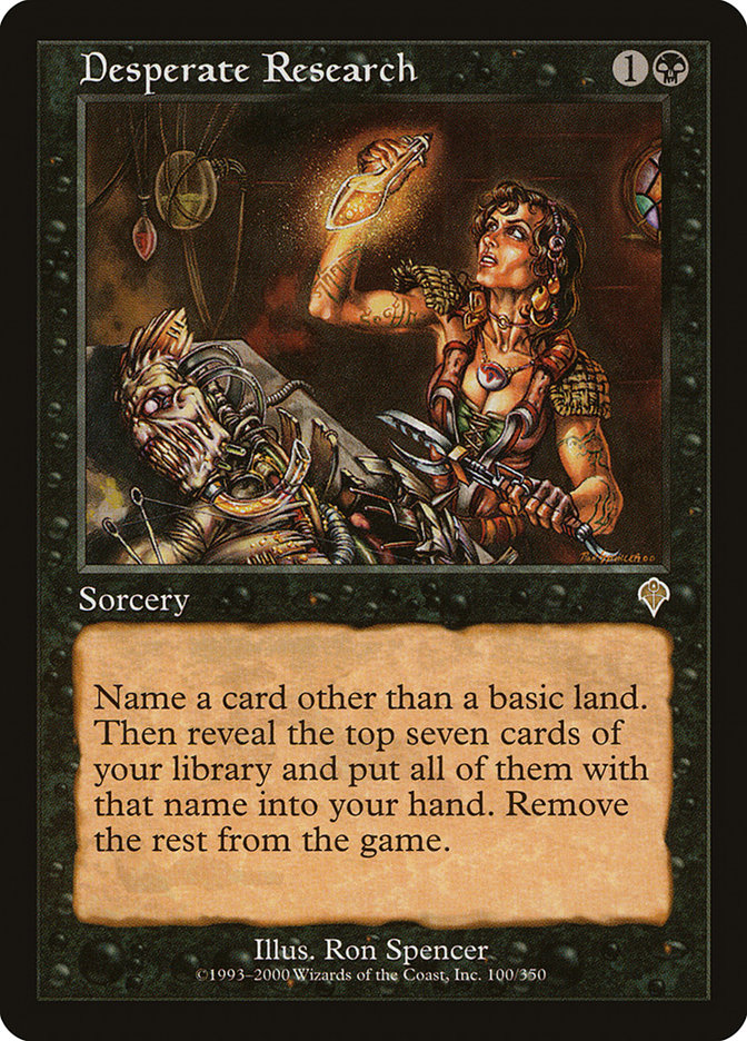 Desperate Research [Invasion] (INV 100)