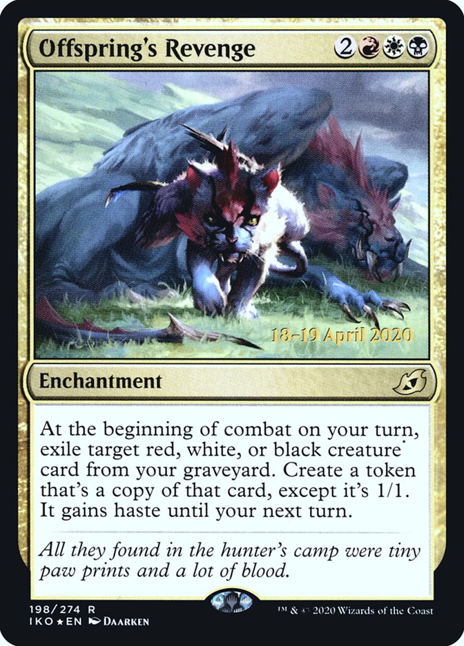 Offspring's Revenge  [Ikoria: Lair of Behemoths Prerelease Promos] (PIKO 198S)