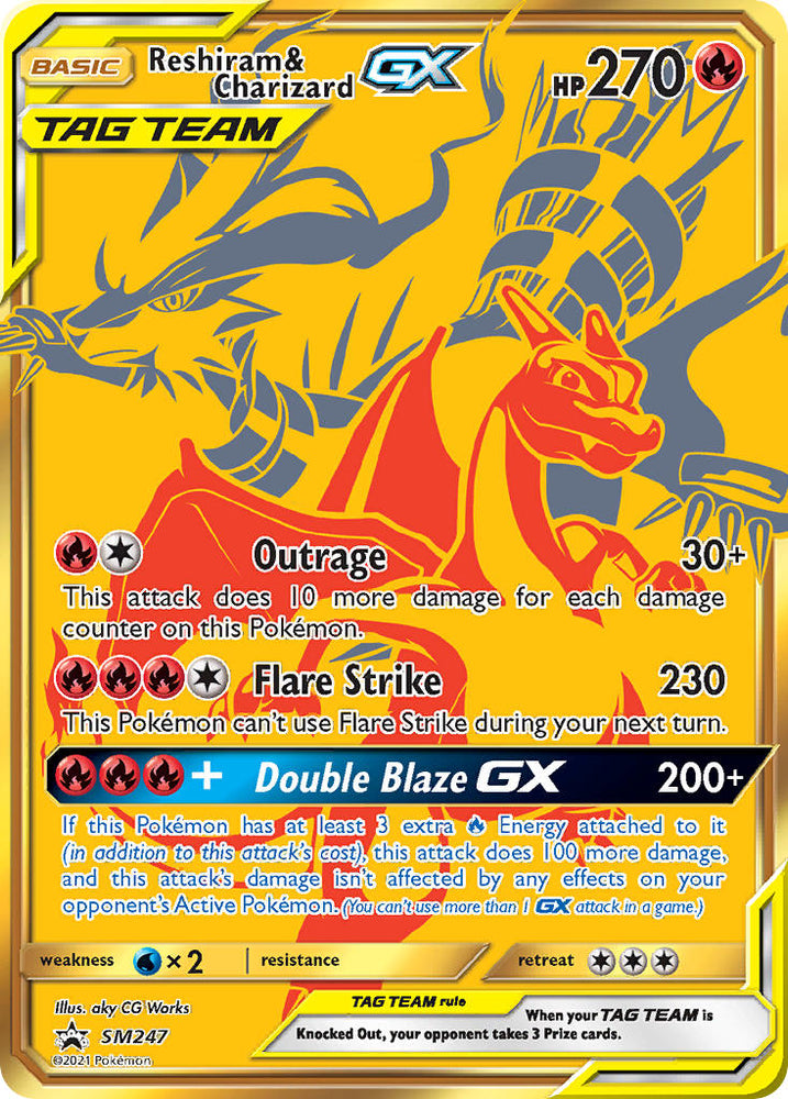 Reshiram & Charizard GX (SM247) [Jumbo Cards]