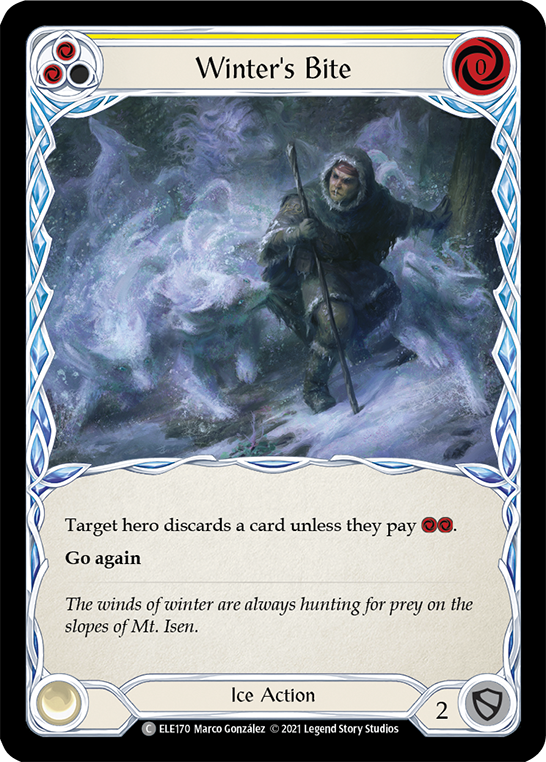 Winter's Bite (Yellow) [ELE170] 1st Edition Rainbow Foil