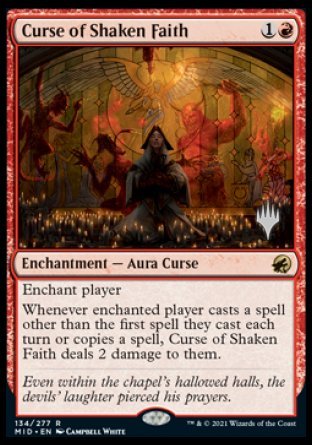 Curse of Shaken Faith (Promo Pack) [Innistrad: Midnight Hunt Promo Pack] (PMID 134)