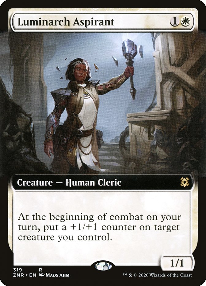 Luminarch Aspirant (Extended Art) [Zendikar Rising] (ZNR 319)
