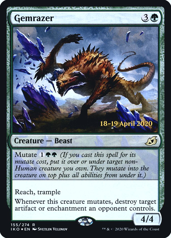 Gemrazer  [Ikoria: Lair of Behemoths Prerelease Promos] (PIKO 155S)