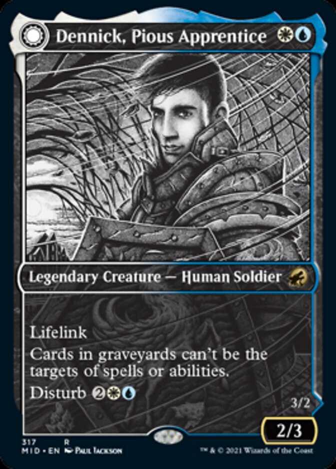 Dennick, Pious Apprentice // Dennick, Pious Apparition (Showcase Eternal Night) [Innistrad: Midnight Hunt] (MID 317)