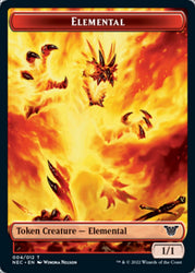 Elemental // Spirit (009) Double-sided Token [Kamigawa: Neon Dynasty Commander Tokens] (TNEC 4)